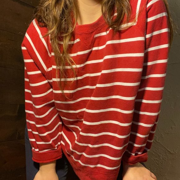 Boxy Coastal Striped Crewneck Sweatshirt - Picture 5 of 8